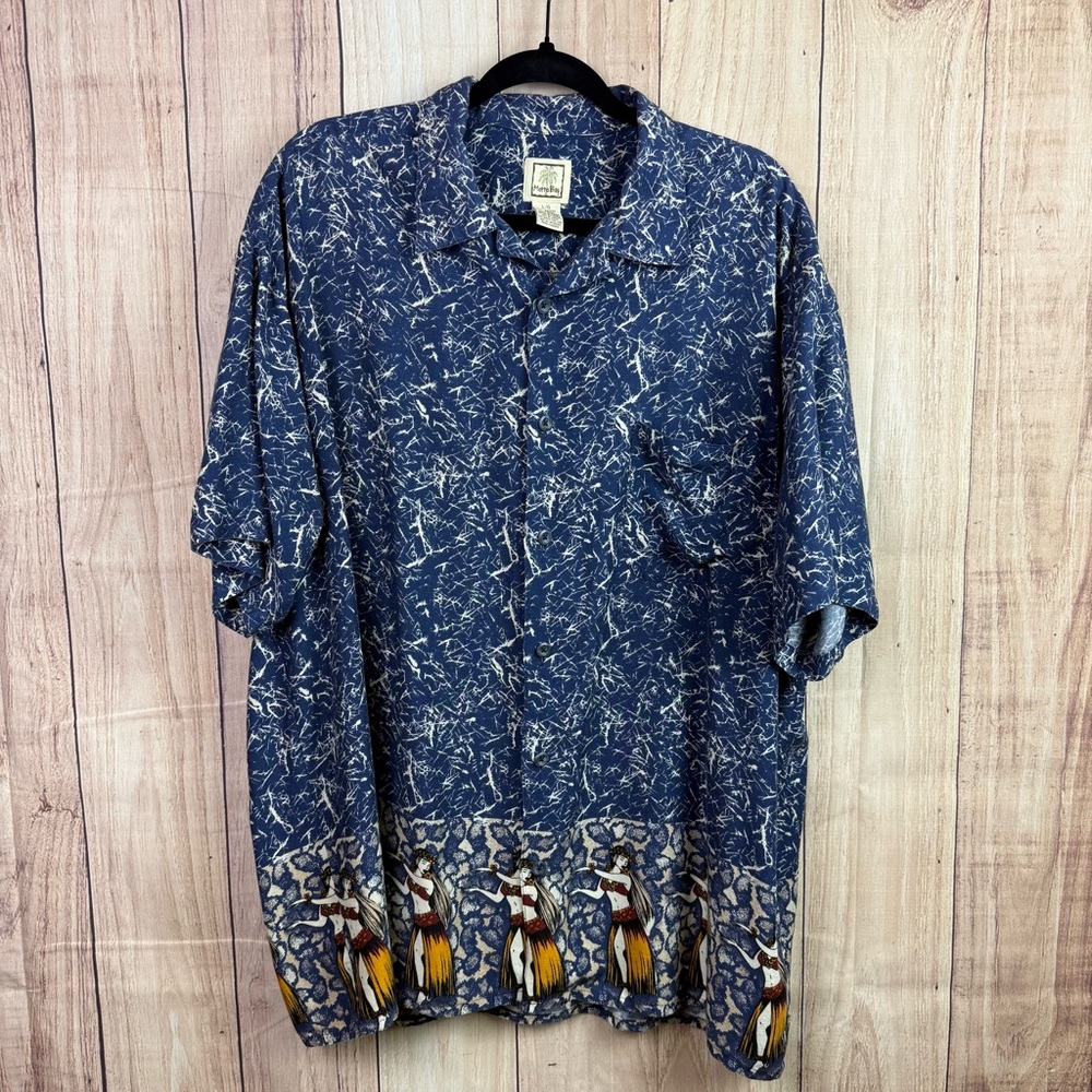 Vintage Men’s Morro Bay Hawaiian Luau Button Down Shirt